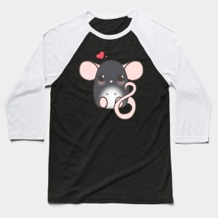 Cute Rat - Dumbo Grey Baseball T-Shirt